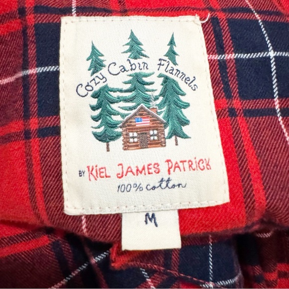 Kiel James Patrick Cozy Cabin Apple Pie Skillet Flannel Dress Red Size Medium - Picture 4 of 10
